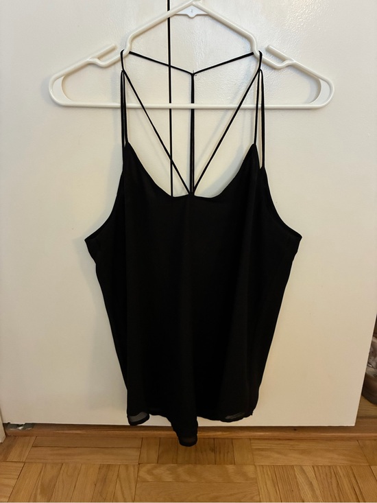 Decker Tops - NWOT! Black Blouse with overlapping straps